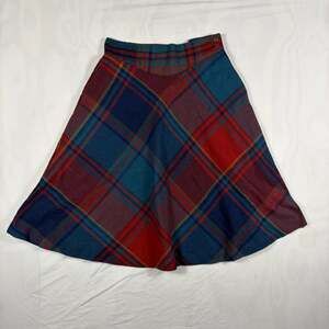 Sag Harbor Vintage Wool Blend Plaid Flare Skirt Style 2938 Size 10